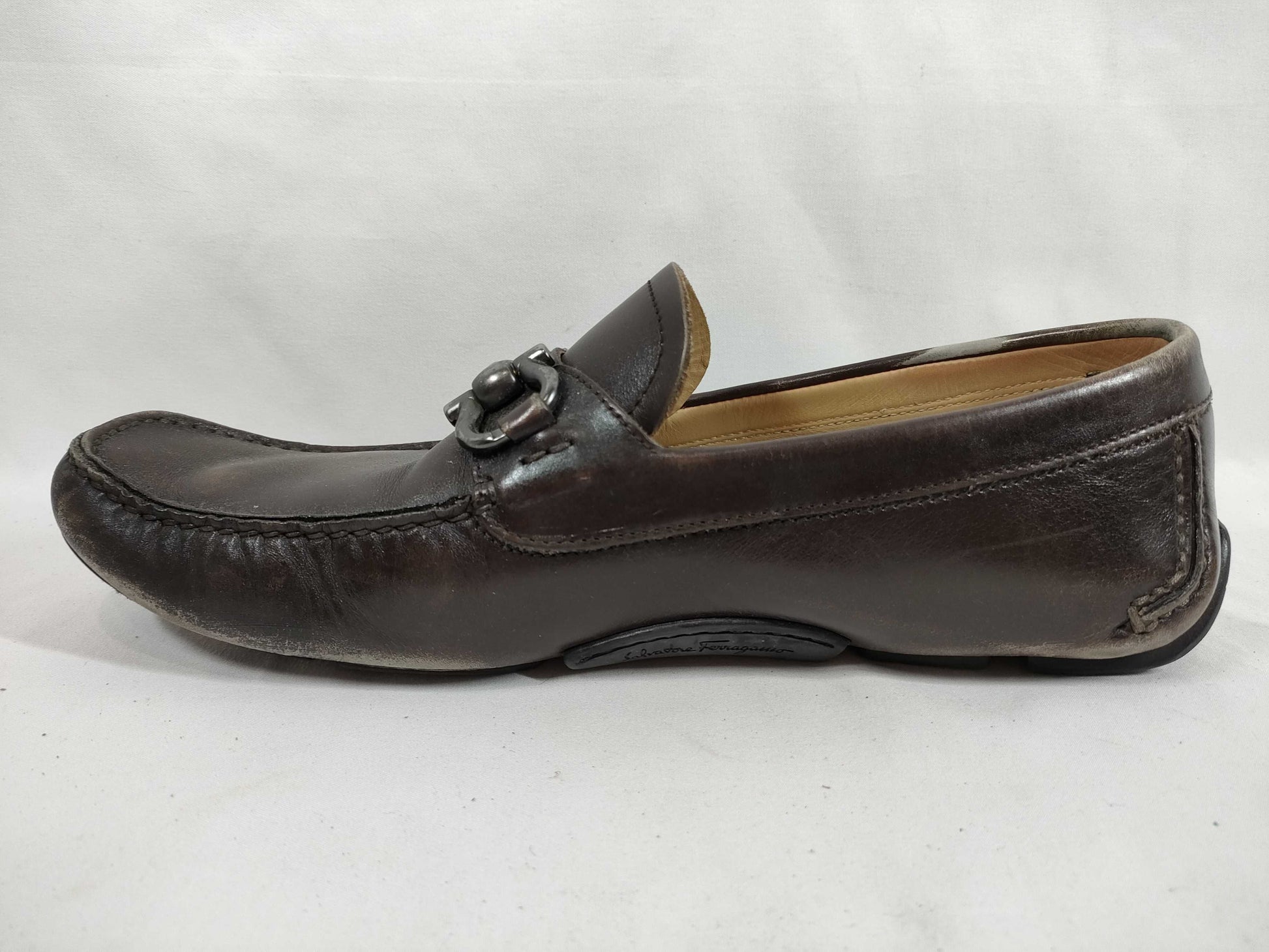 Salvatore Ferragamo Gancini Brown Business Shoes