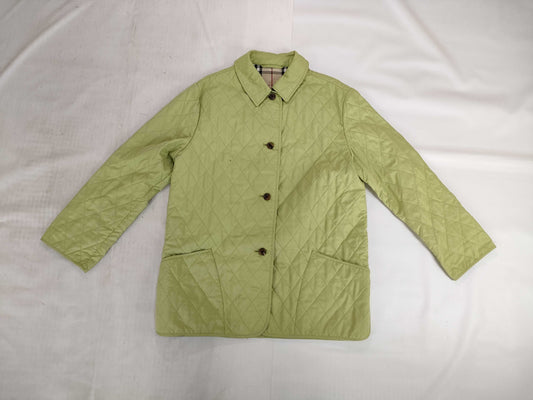 BURBERRY Women's Nylon Jacket in Yellow-Green
