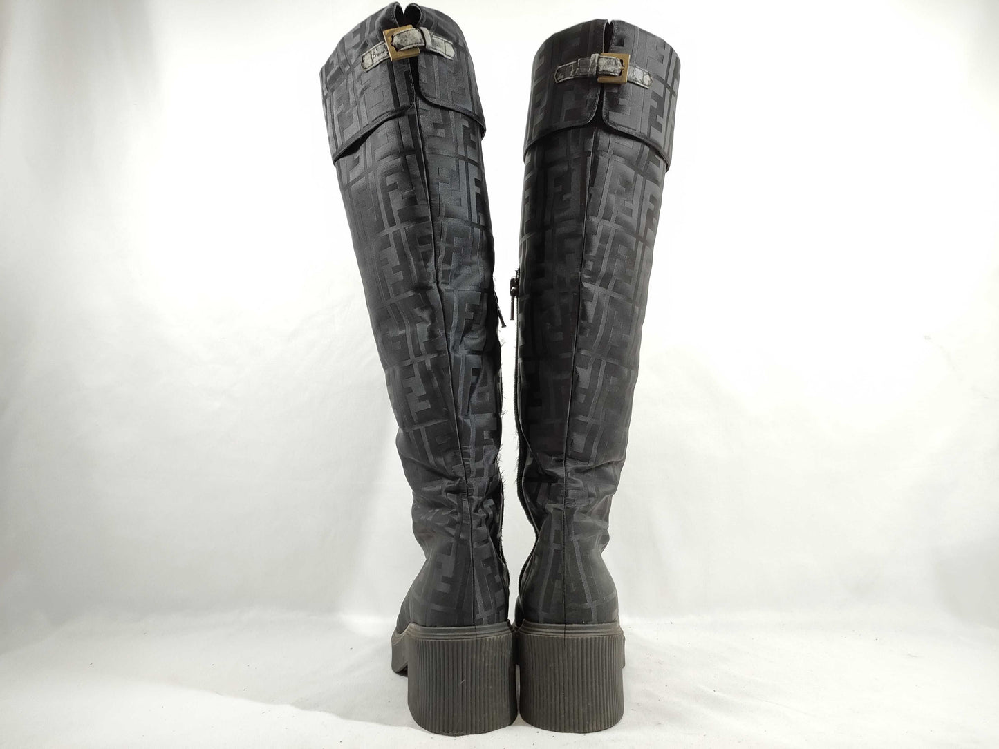 FENDI Zucca pattern long boots nylon other shoes