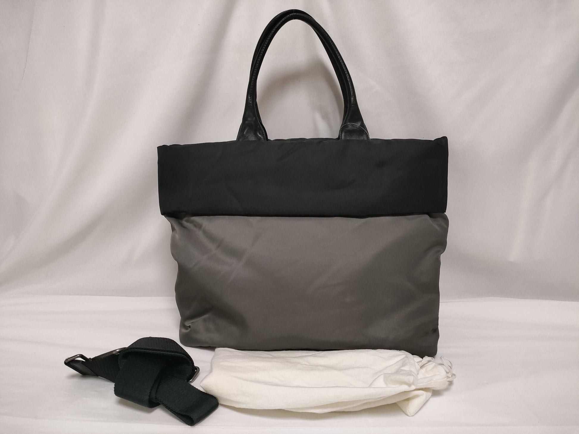 PRADA 2WAY Nylon Reversible Two-Tone Tote Bag