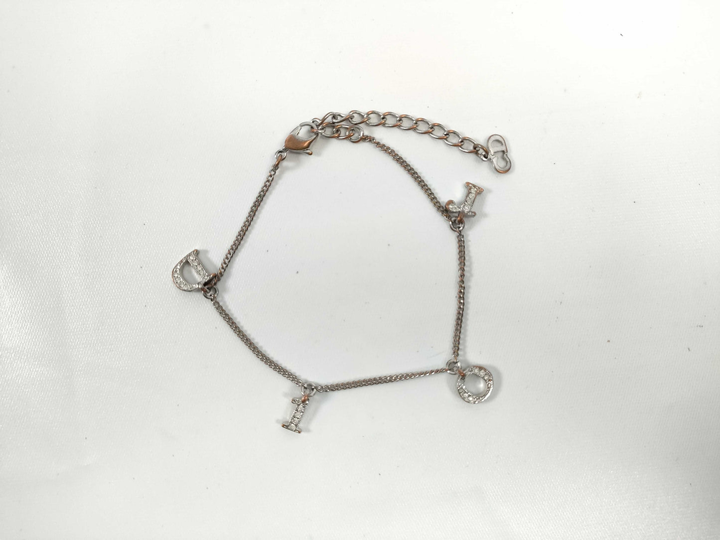 Dior Rhinestone Logo Garland Swing Bracelet/Bangle