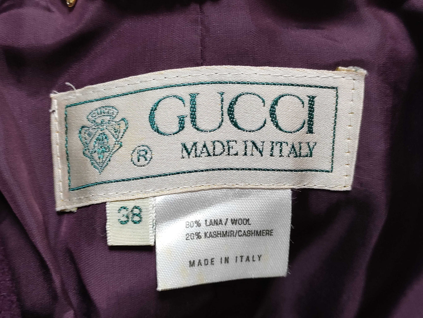 GUCCI Cashmere/Wool Coat Purple Coat