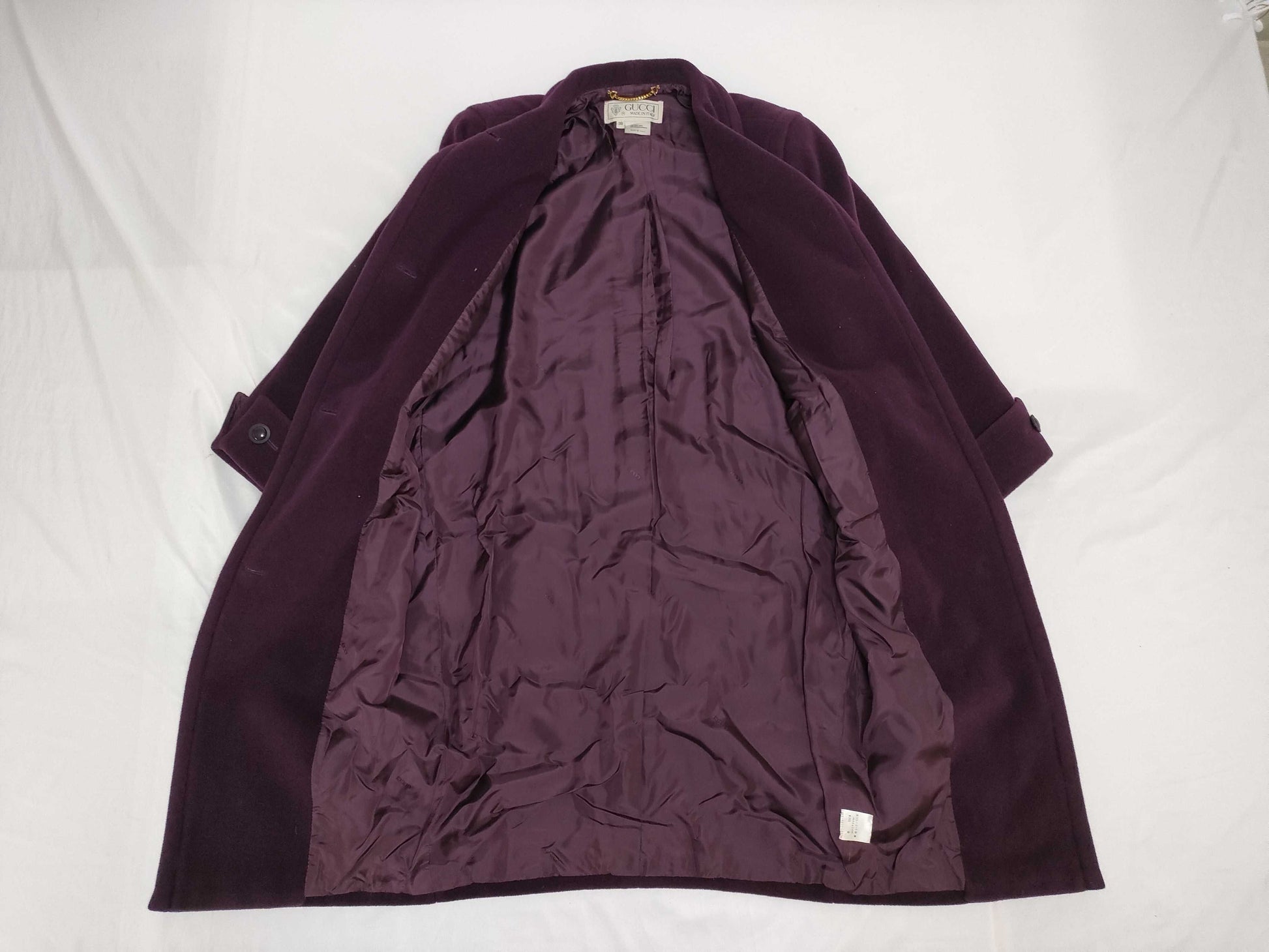 GUCCI Cashmere/Wool Coat Purple Coat
