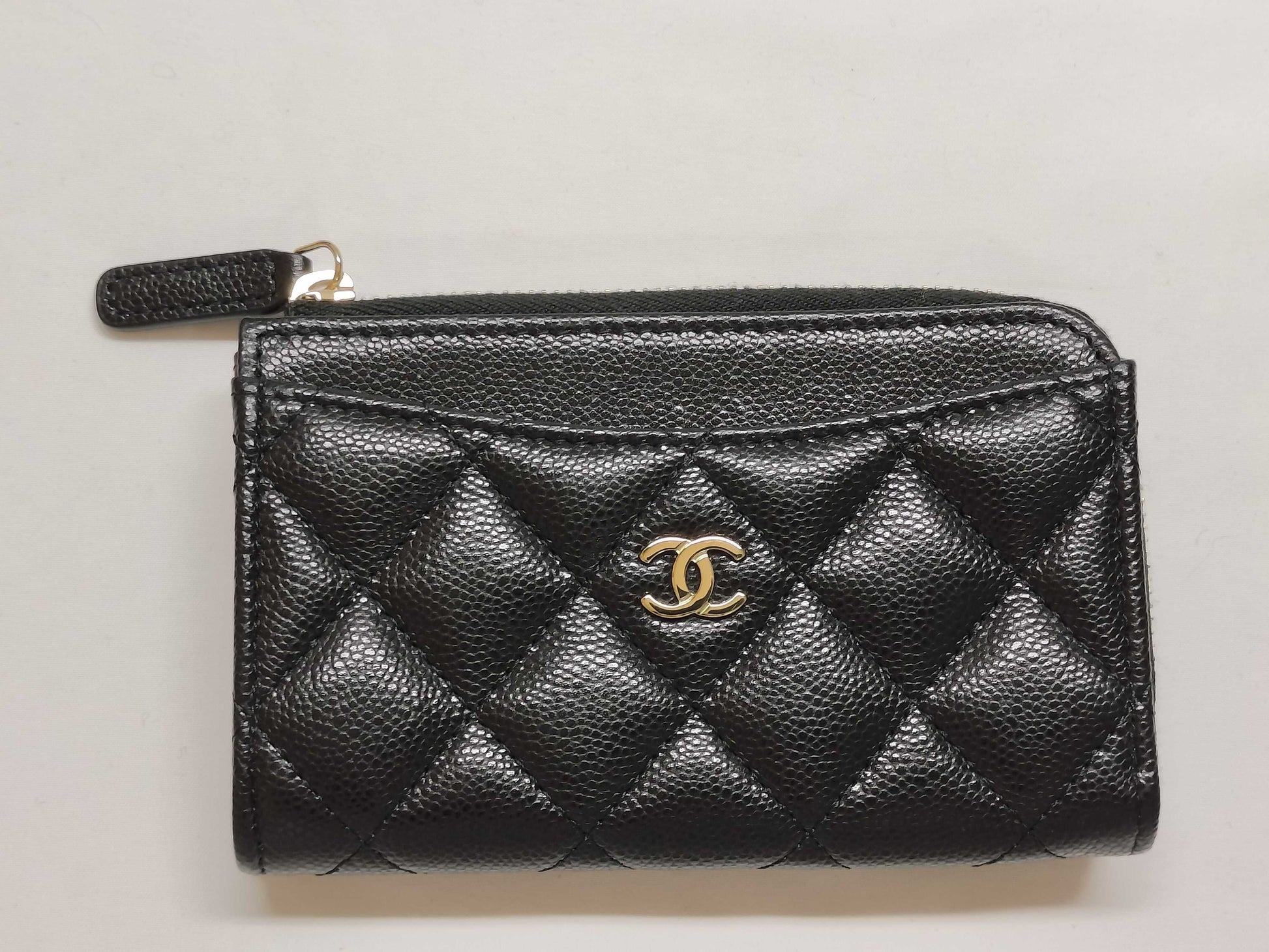CHANEL Caviar Skin Coin Case/Fragment Coin Case