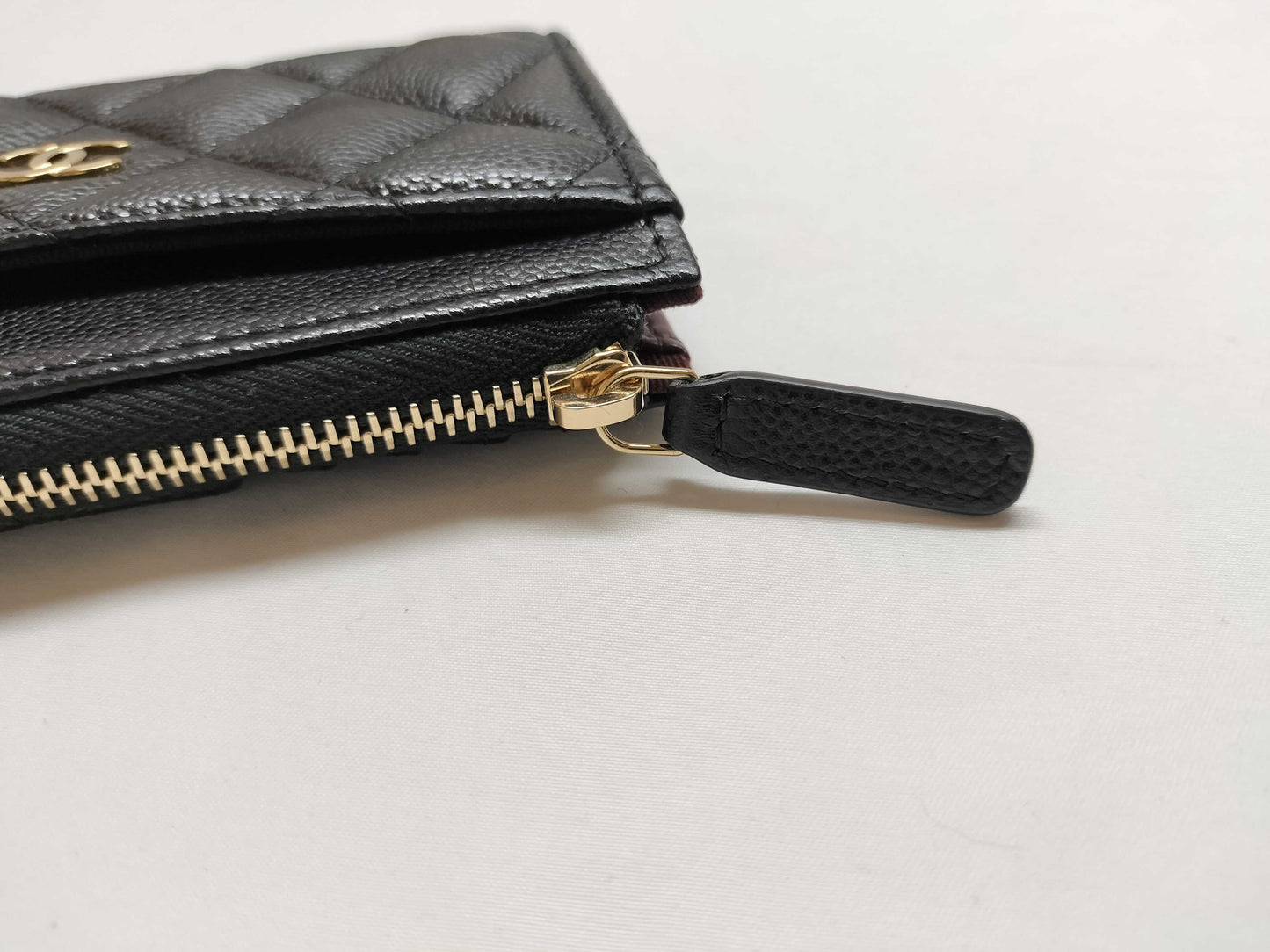 CHANEL Caviar Skin Coin Case/Fragment Coin Case