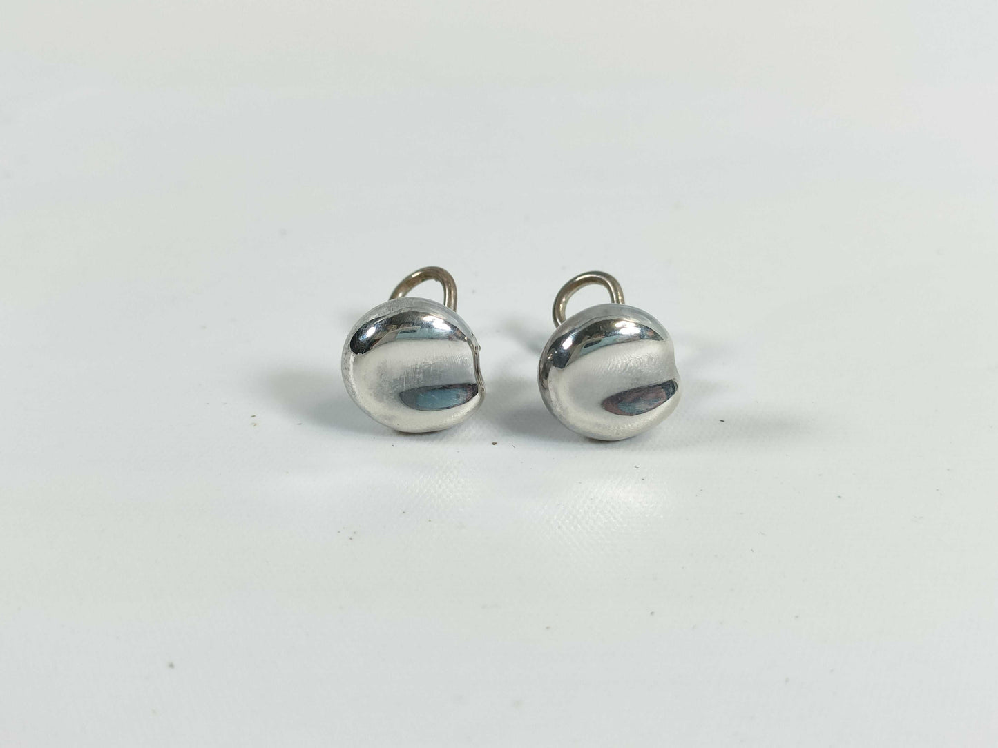 Tiffany & Co. Bean Bean Earrings, Sterling Silver, 4.8g