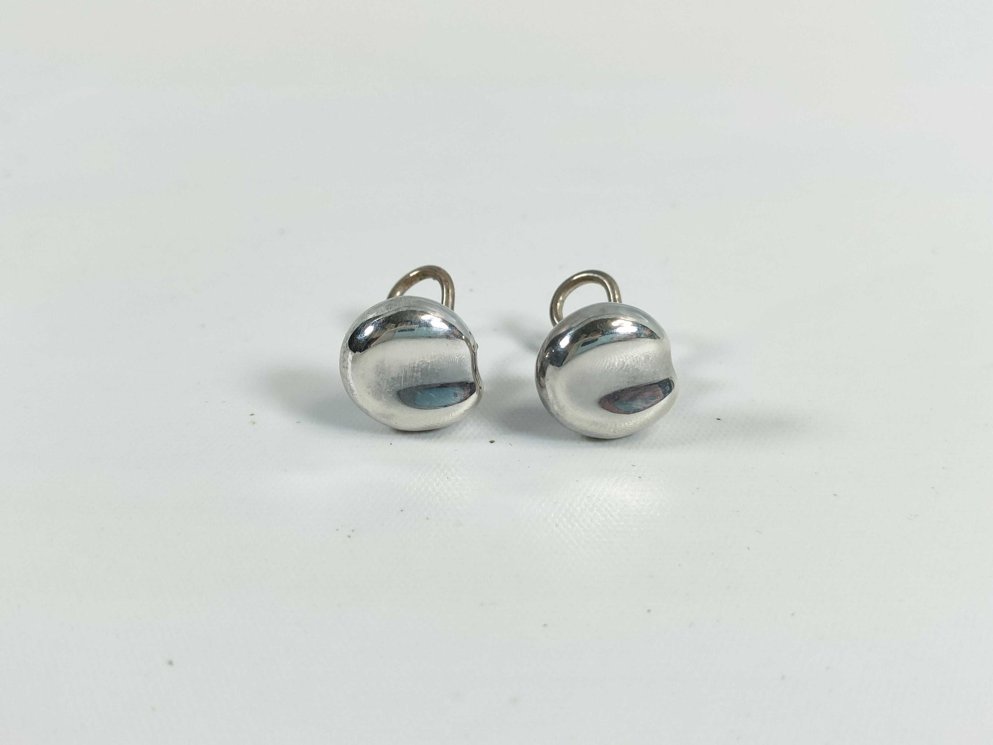Tiffany & Co. Bean Bean Earrings, Sterling Silver, 4.8g