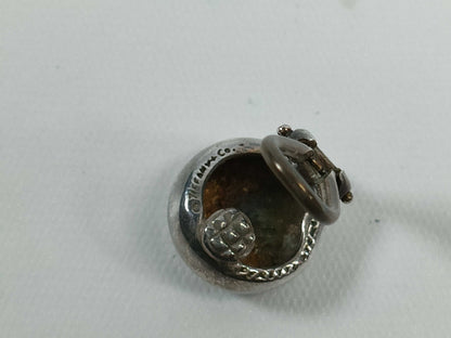 Tiffany & Co. Bean Bean Earrings, Sterling Silver, 4.8g