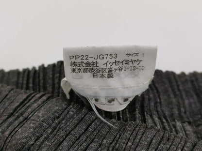 ISSEY MIYAKE Pleats Please Slit Skirt DGY/ PU Floral Print Skirt