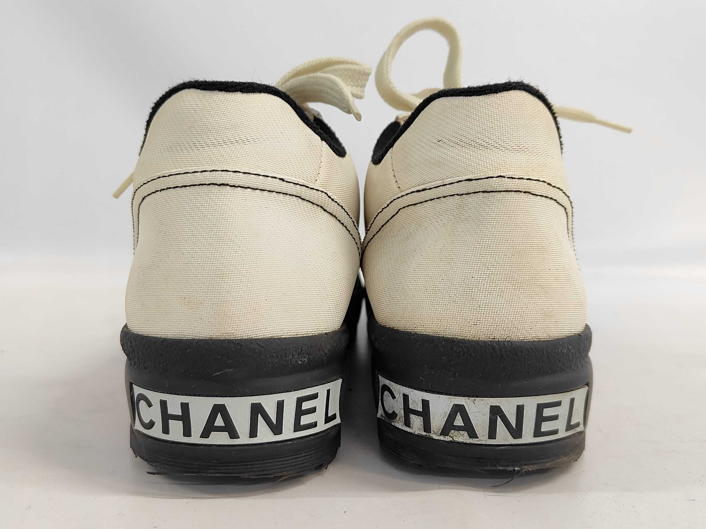 CHANEL Coco Mark Canvas Sneakers