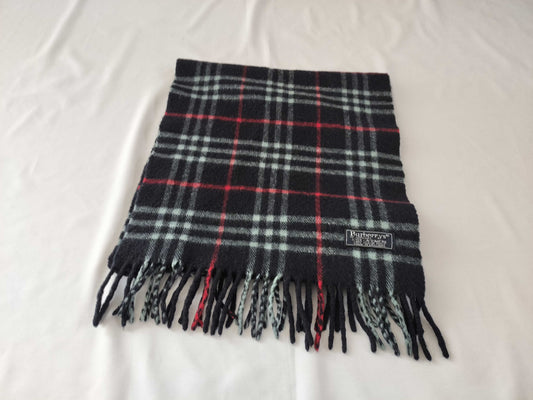 BURBERRY 100% Cashmere Scarf Navy