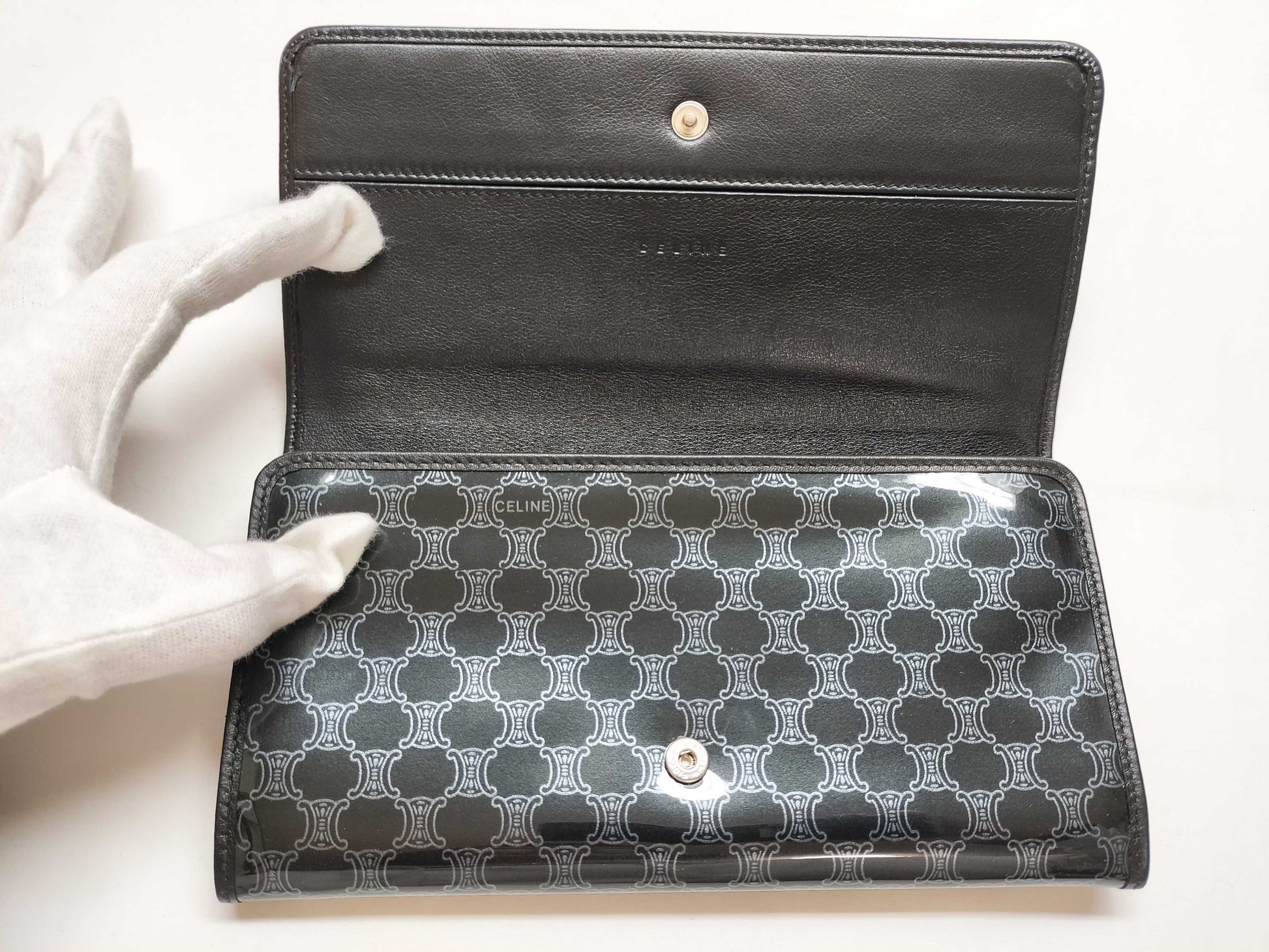 CELINE Macadam Enamel Long Wallet