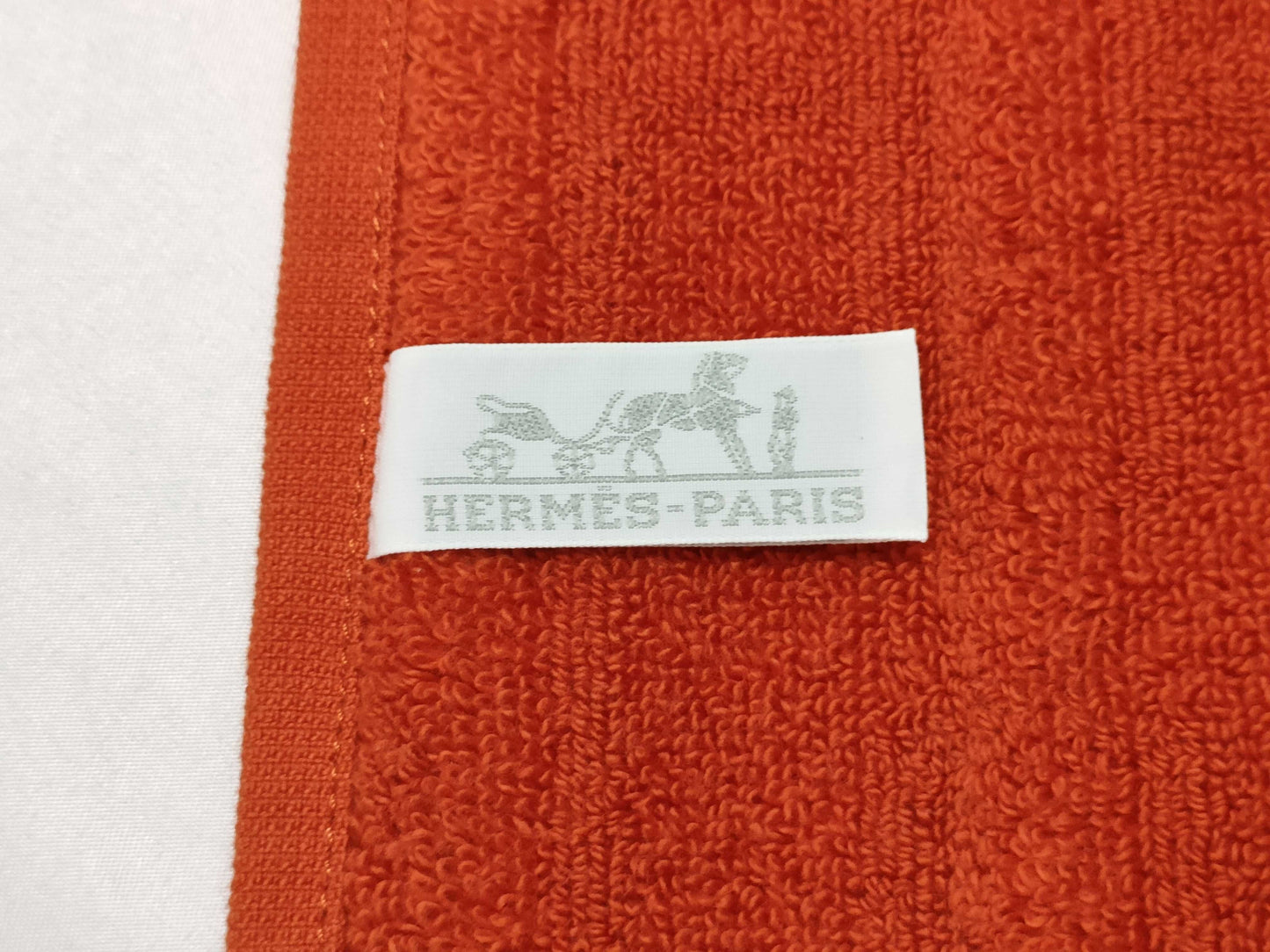 HERMES Hand Towel Orange Other Accessories