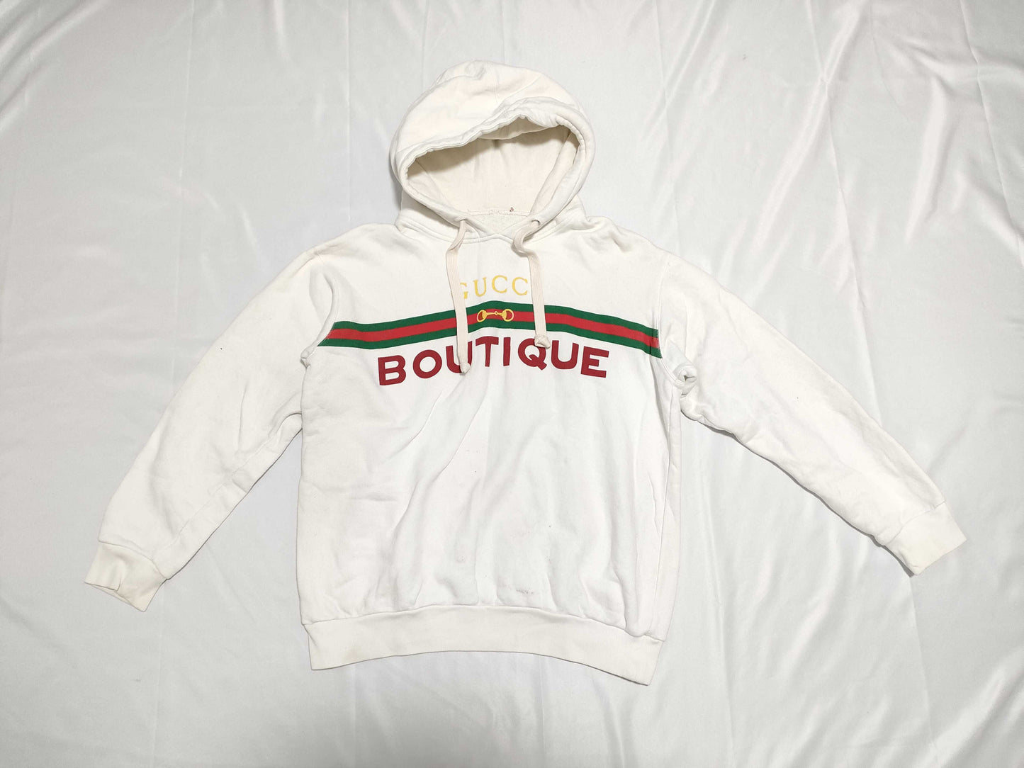 GUCCI Webbing Hoodie, Shelly, White, Tag Missing, Other Apparel