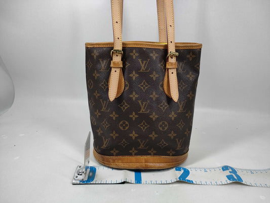 LOUIS VUITTON Monogram Bucket PM Tote Bag