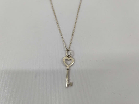 Tiffany & Co. Heart Key Necklace, 925 Sterling Silver