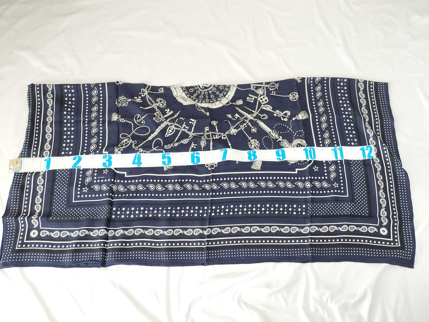 HERMES Carre Lecle Bandana Carre Jean 140 Scarf Scarf