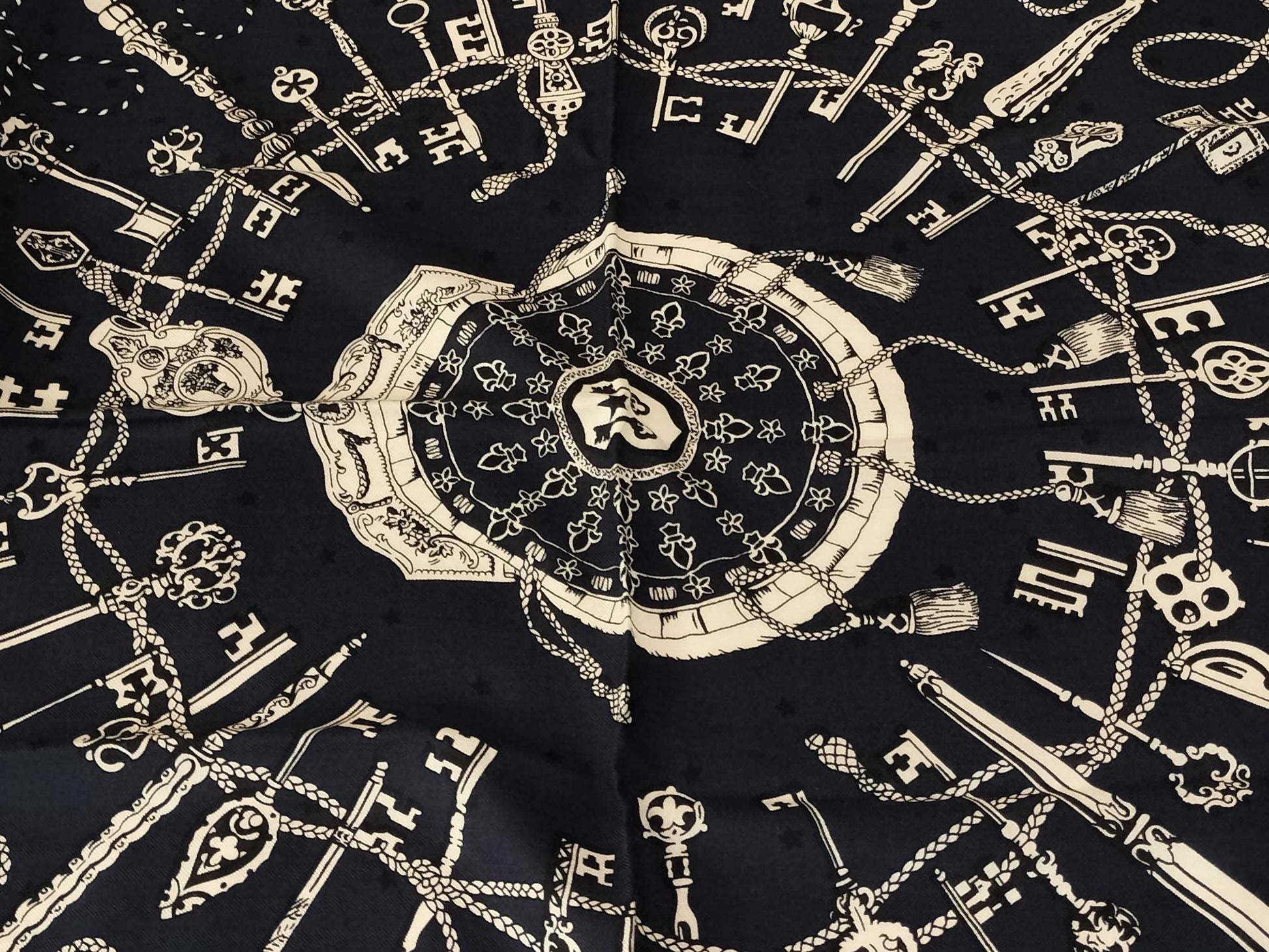 HERMES Carre Lecle Bandana Carre Jean 140 Scarf Scarf