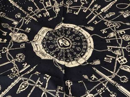 HERMES Carre Lecle Bandana Carre Jean 140 Scarf Scarf