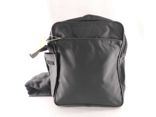 PRADA Nylon Tessuto Crossbody Shoulder Bag with Side Triangle Plate