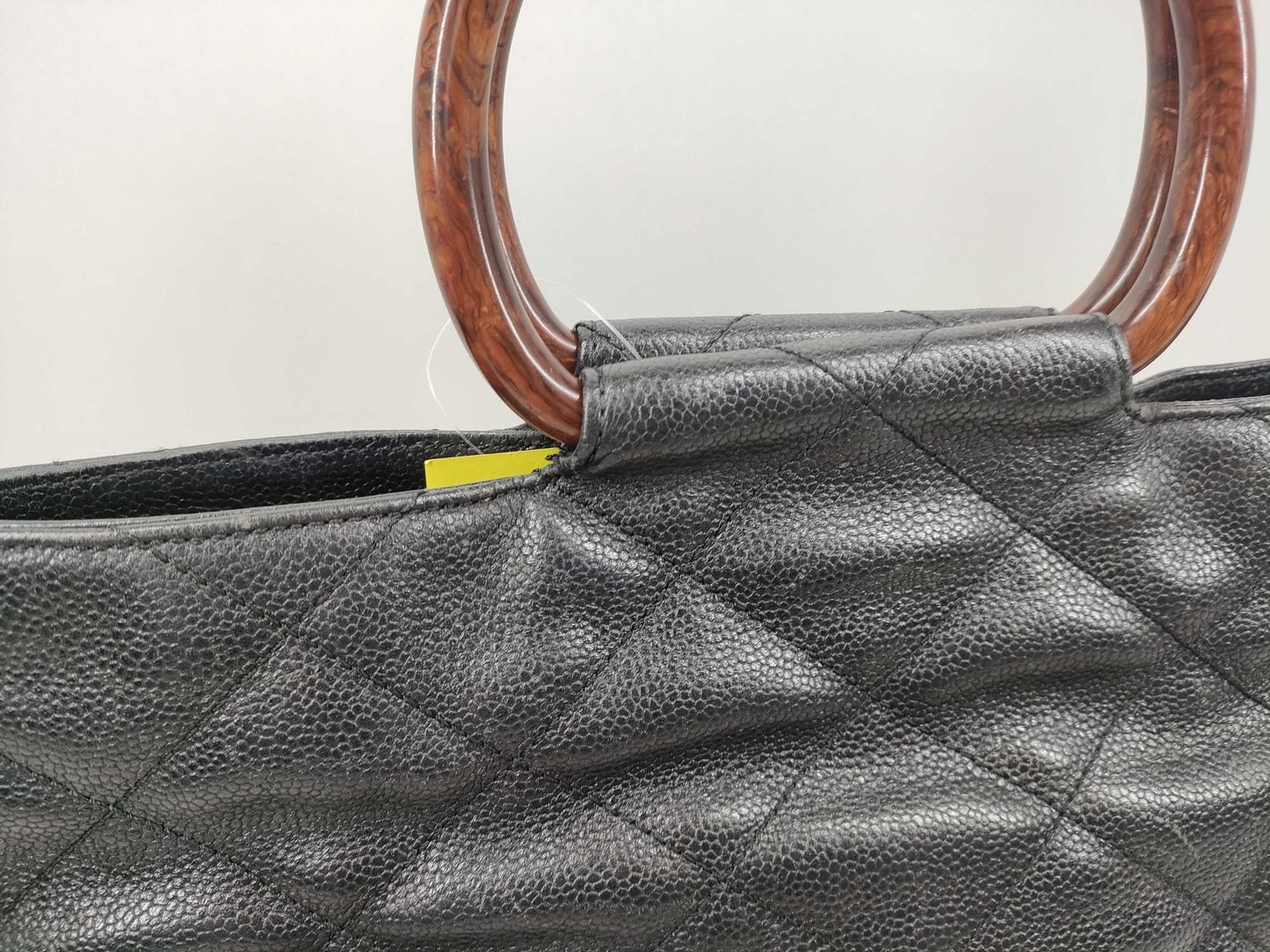 CHANEL Caviar Skin Tortoiseshell/Matelasse Handbag