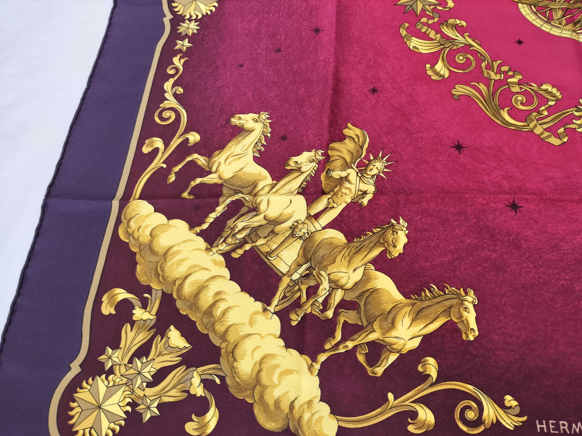 HERMES Carre Carre 90 COSMOS scarf with missing tag