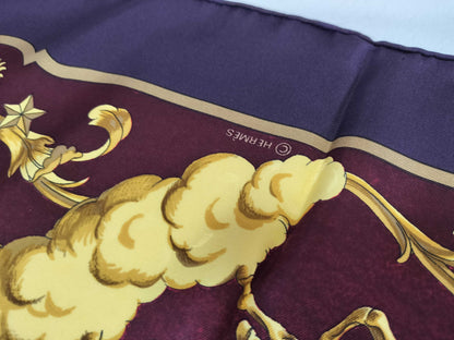 HERMES Carre Carre 90 COSMOS scarf with missing tag
