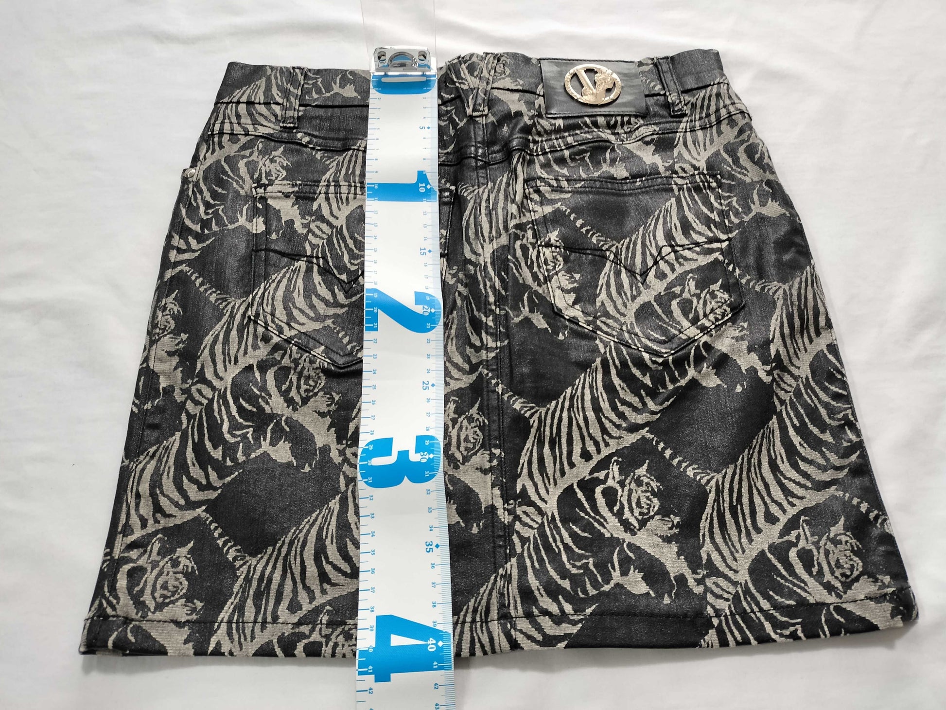 VERSACE Tiger Print Mini Skirt