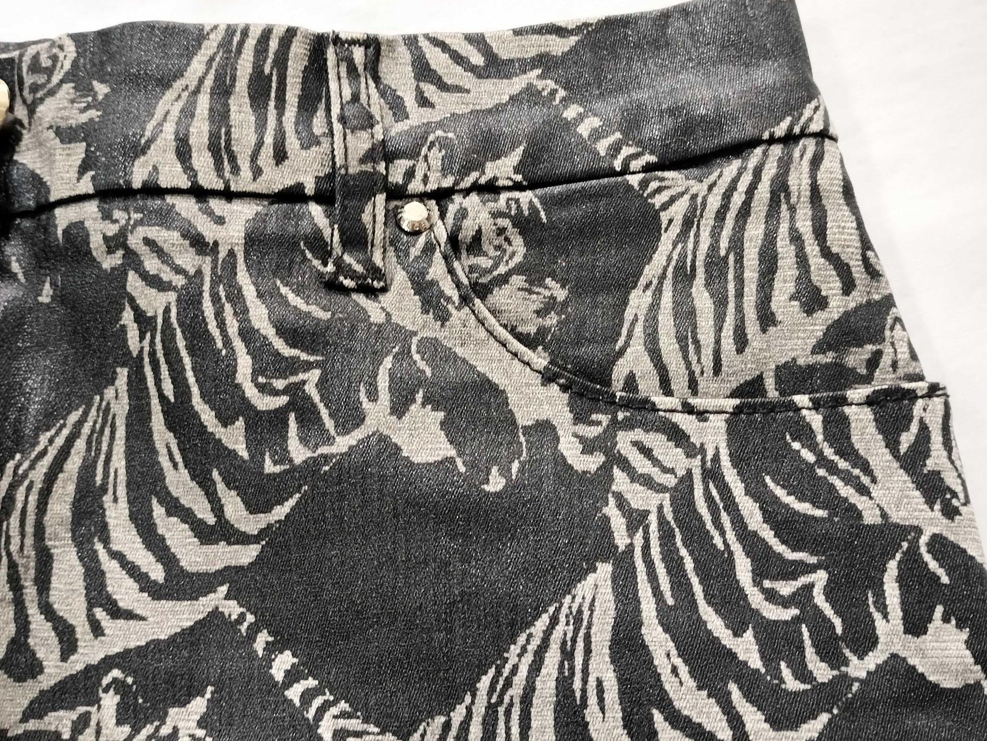 VERSACE Tiger Print Mini Skirt