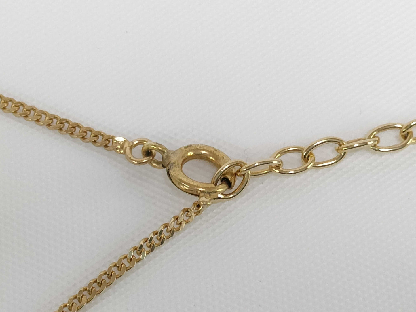 Dior logo plate gold color necklace