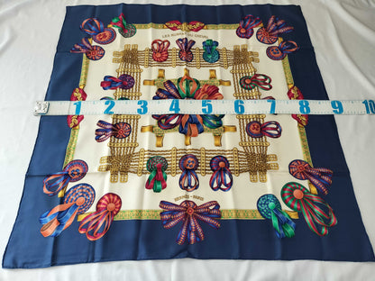 HERMES Carre LES RUBANS DU CHEVAL Scarf without tag