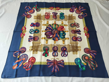HERMES Carre LES RUBANS DU CHEVAL Scarf without tag