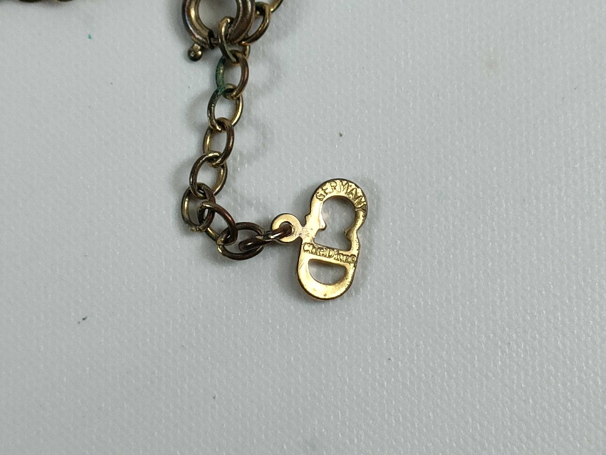Dior logo gold necklace