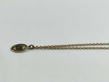 Dior logo gold necklace