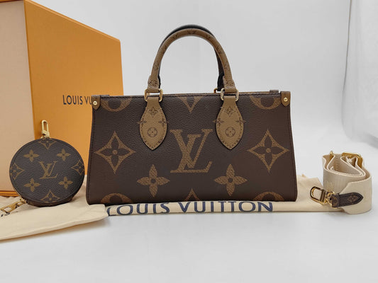 LOUIS VUITTON Monogram Giant Reverse On-the-Go New Arrival Handbag M46653 RFID Shoulder Bag