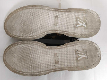 LOUIS VUITTON Side Zip Size 34 Partial Patent Leather Sneakers