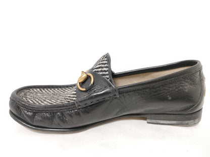 GUCCI Jackie hardware tweed loafers