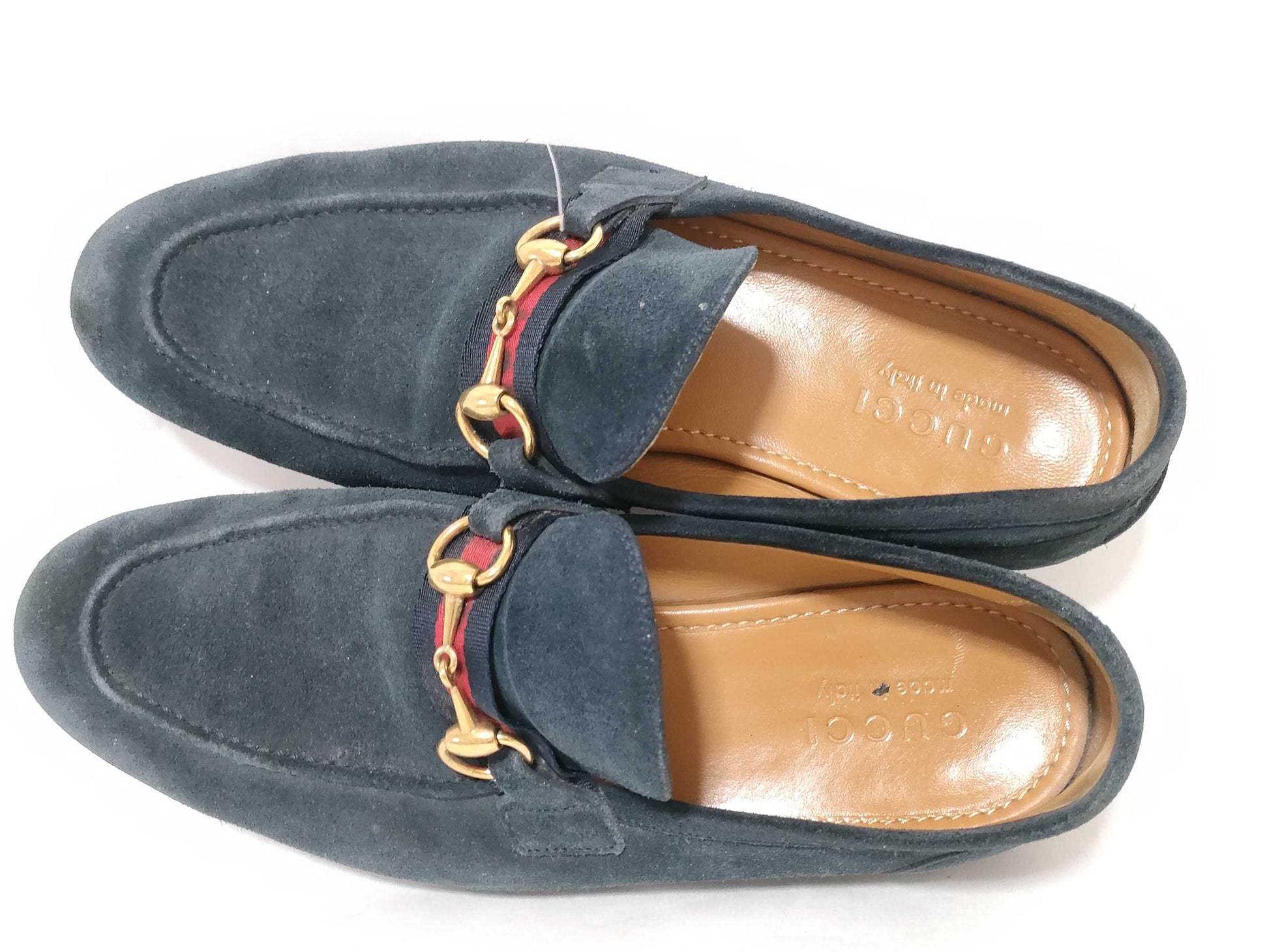 GUCCI Jackie hardware suede loafers business shoes