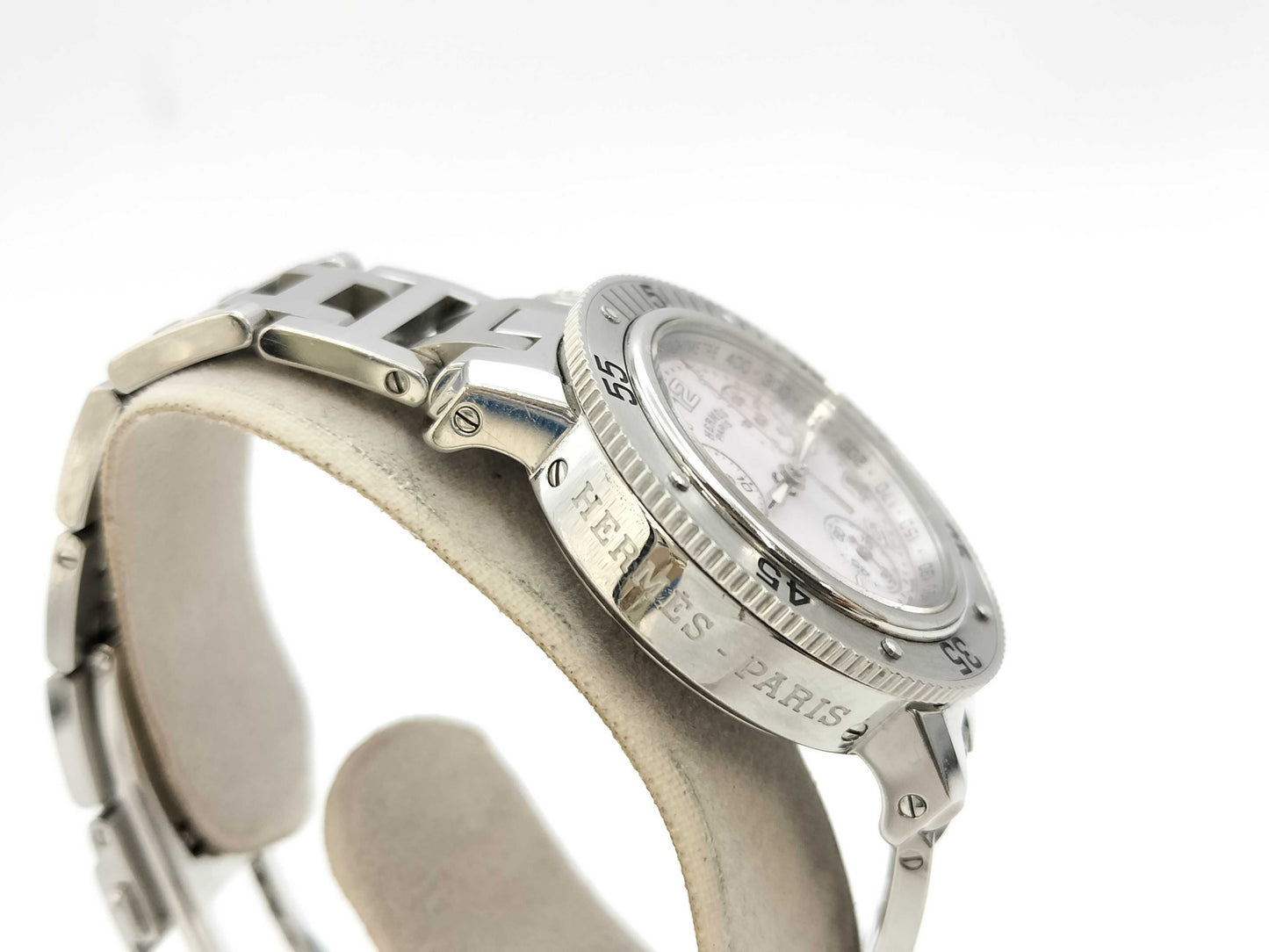 HERMES CL2.310 2533602 Shell Dial Quartz Boys' Watch