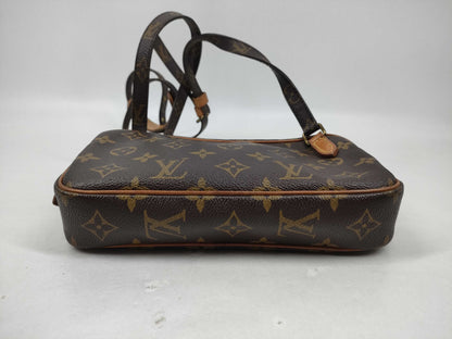 LOUIS VUITTON Monogram M51828 Pochette Marly Bandouliere Shoulder Bag