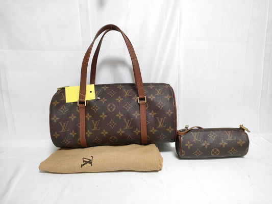 LOUIS VUITTON Monogram Papillon Parent-Child Pig Leather Handbag