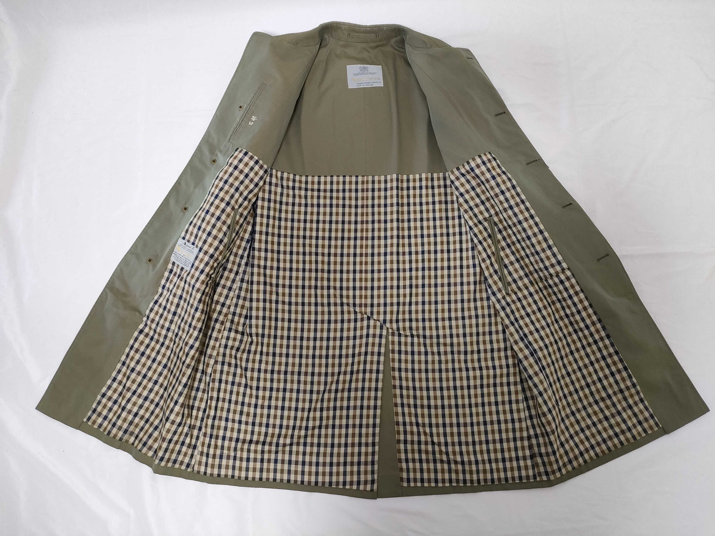 Aquascutum Check Green Coat