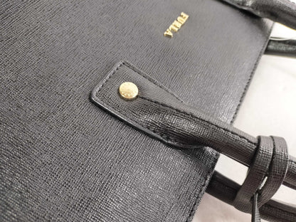 FURLA 2-way handbag with bag charm, black