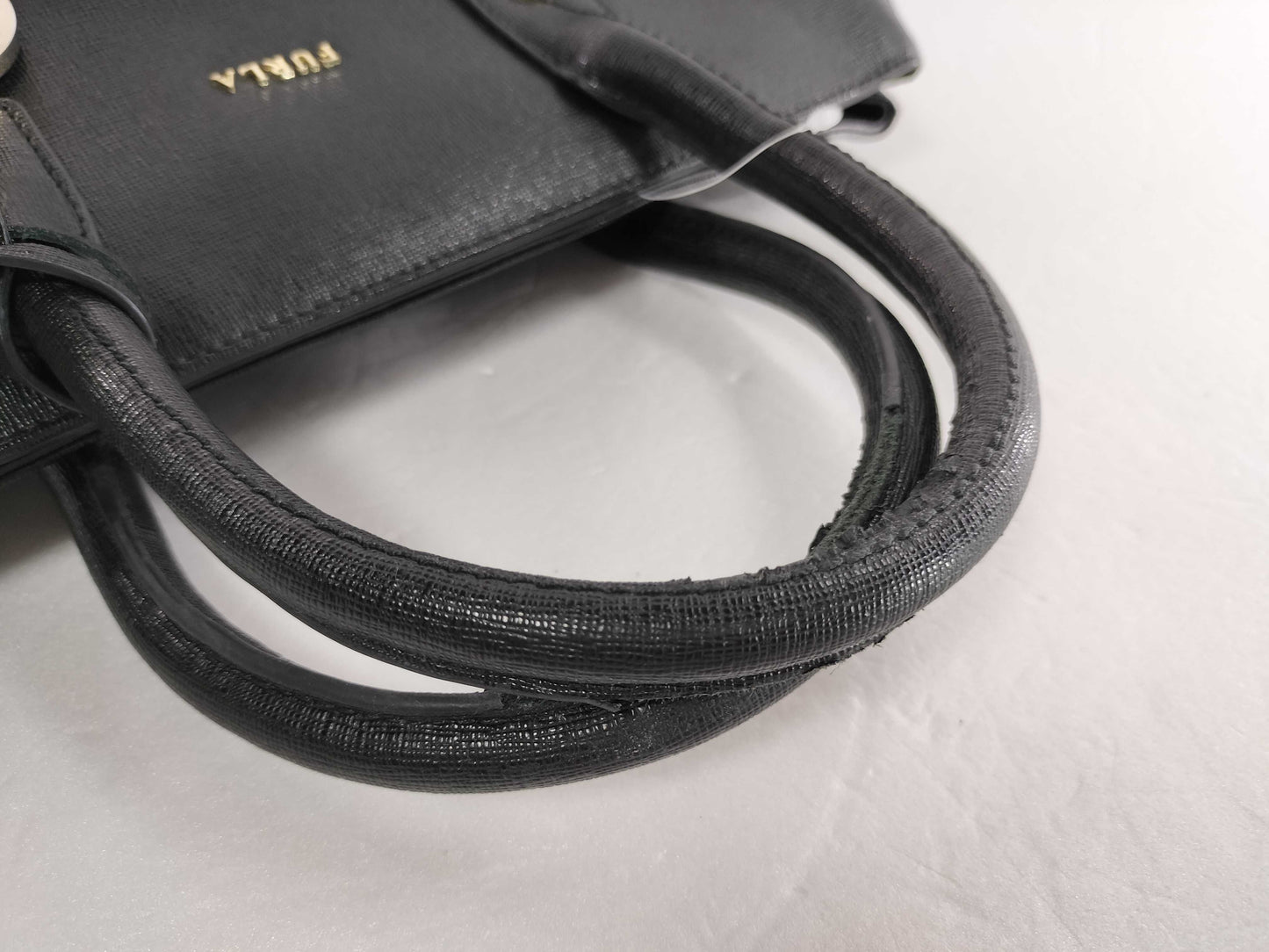 FURLA 2-way handbag with bag charm, black