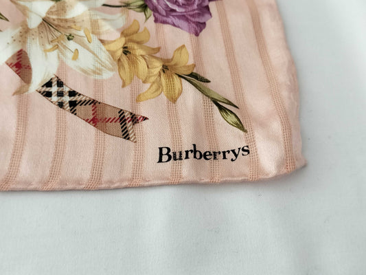 BURBERRY Flower x Check x Line Pattern Scarf