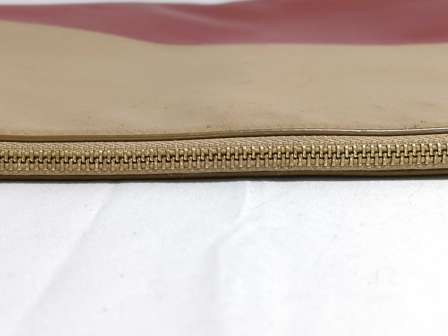 CELINE Leather Clutch Two-Tone Clutch Bag