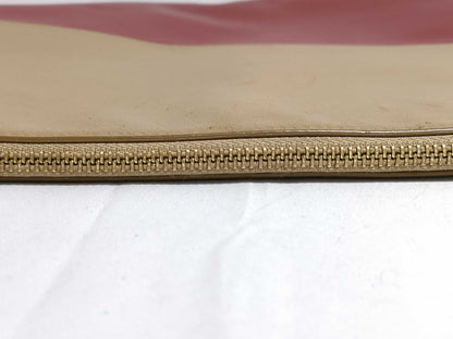 CELINE Leather Clutch Two-Tone Clutch Bag