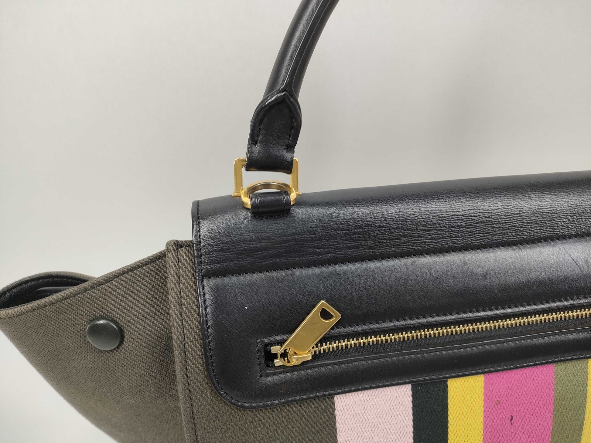 CELINE Canvas 2-Way Handbag