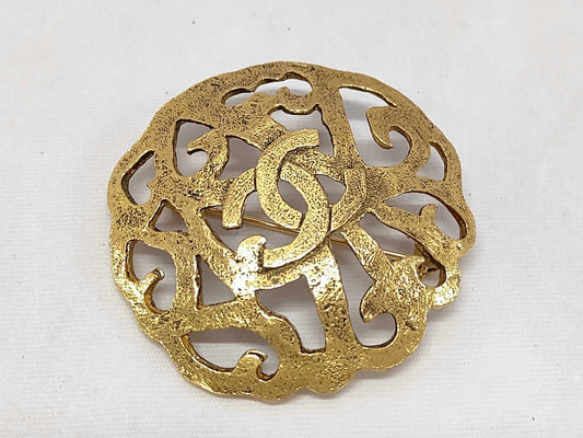 CHANEL 25 Circle Coco Mark Brooch Brooch