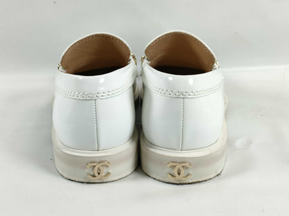 CHANEL logo loafers